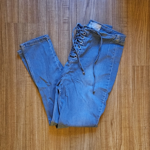 Free People Denim - Free people lace up jeans
